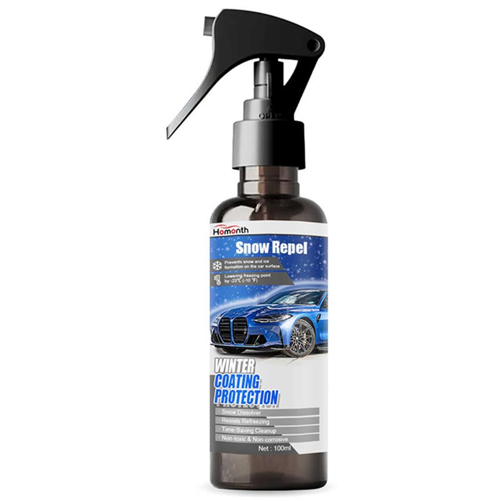 Car Windshield De-Icer Fast-Acting Ice Melting Spray for Windshields Multifunctional Saf Effective Defroster Spray for Winter