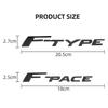 1Pc ABS Chrome F-TYPE F-PACE Car Trunk Emblem Badge 3D Logo Sticker For Jaguar EL XFL XJL XF XE Car Body Decoration Auto Accessories