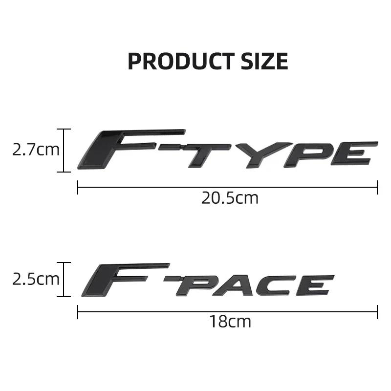1Pc ABS Chrome F-TYPE F-PACE Car Trunk Emblem Badge 3D Logo Sticker For Jaguar EL XFL XJL XF XE Car Body Decoration Auto Accessories