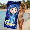 Beach Towel with Coraline Pattern - Soft,absorbent,machine Washable Lightweight&Modern,swimming,Travel Essentials