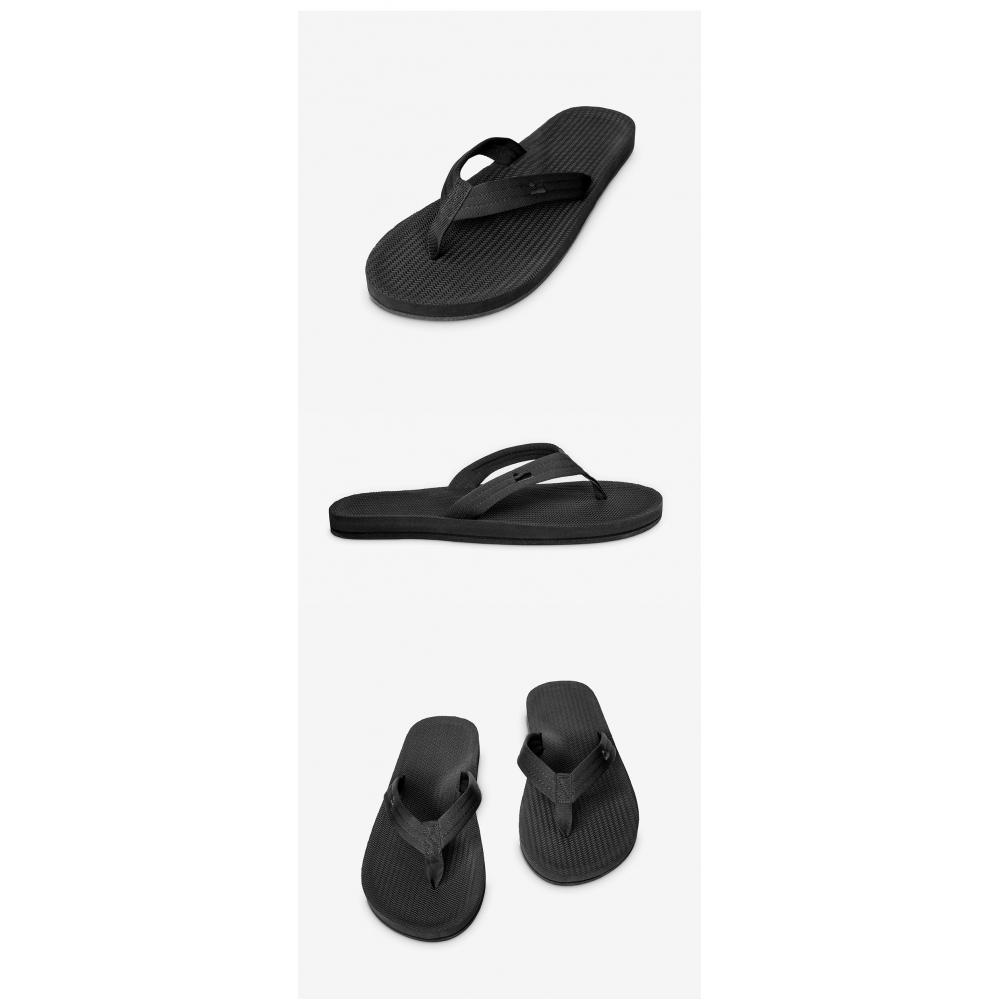 Indosol Black Flip Flop   Easy Living Slipper