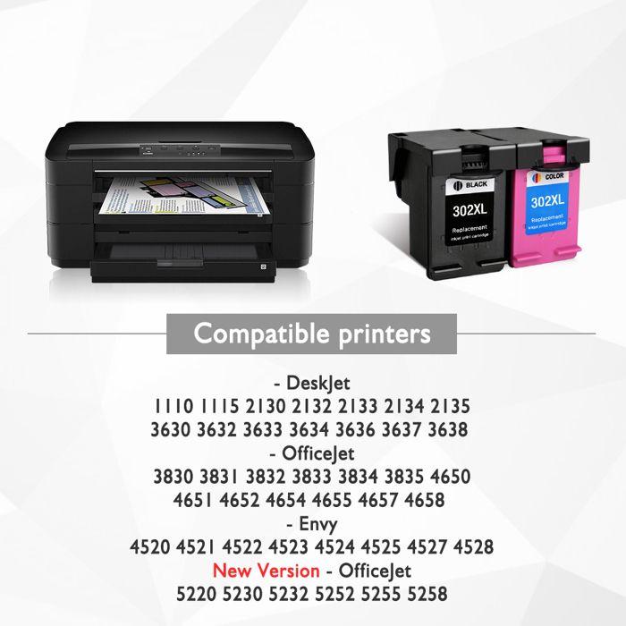 CLI - CARTOUCHE IMPRIMANTE - Cartouche reconditionnée 302XL compatible HP Deskjet 1110 1111 1112 2130 2131 - 3 pièces