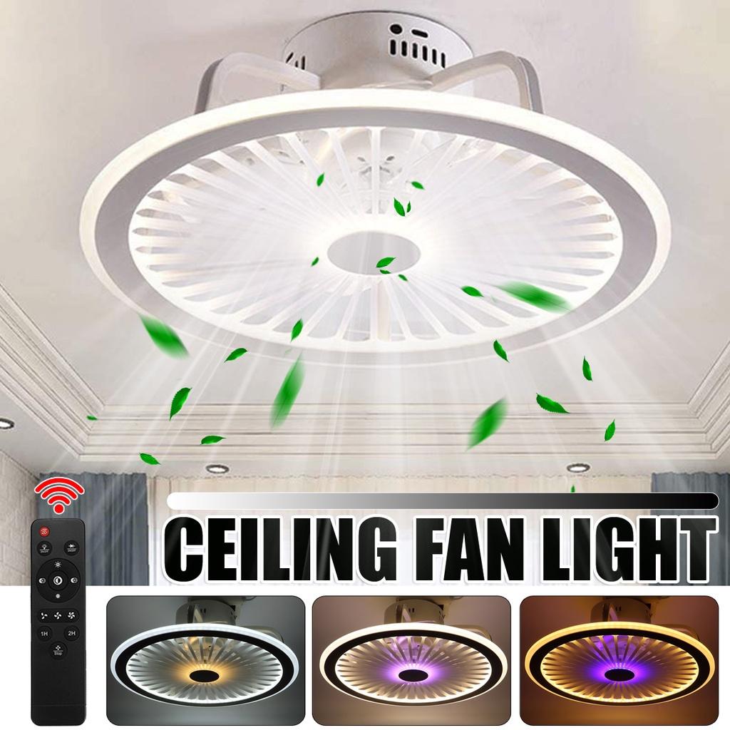 100W Modern LED Ceiling Fan Light App and Remote Control Mute 3-Speed Adjustable Speed Dimmable Ceiling Light for Living Room 220V