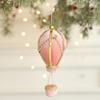Red Pink Christmas Hot Balloon Pendant Velvet Foam Christmas Lantern Pendant Exquisite Gold Powder Xmas Tree Hanging Ornaments