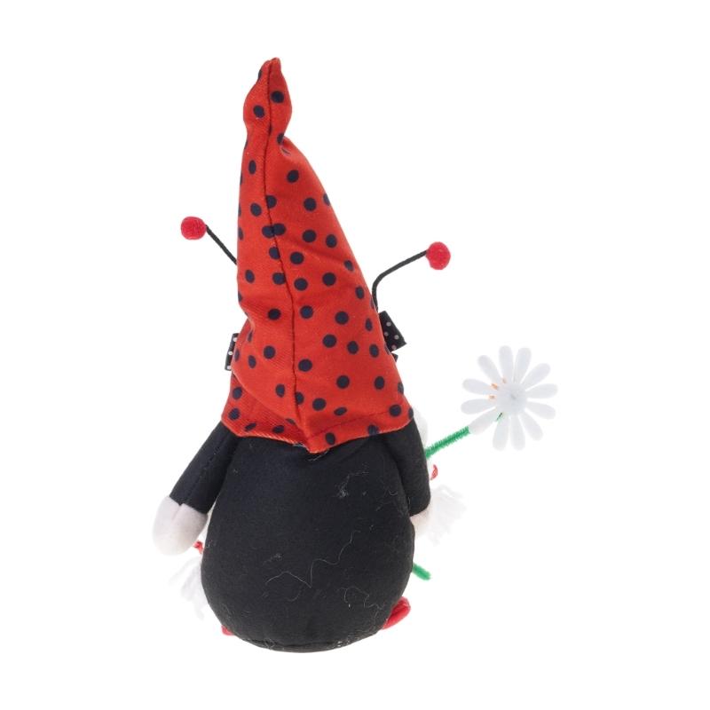 Ladybug Gnomes Tomtes Nisse Swedish Dwarfs Faceless Doll for Halloween Kitchen