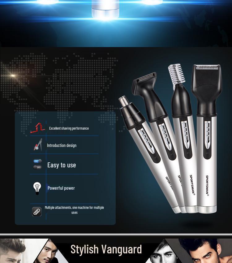 SPORTSMAN SM-418 Men's Electric Nose, Eyebrow, and Sideburn Trimmer