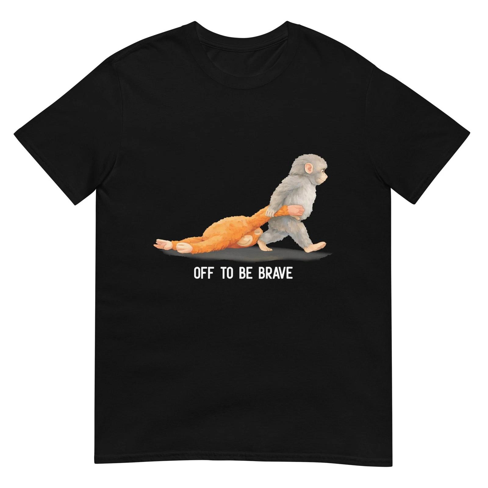 Off to Be Brave Monkey Punch Viral Baby Monkey Plush Meme T-Shirt 3XL