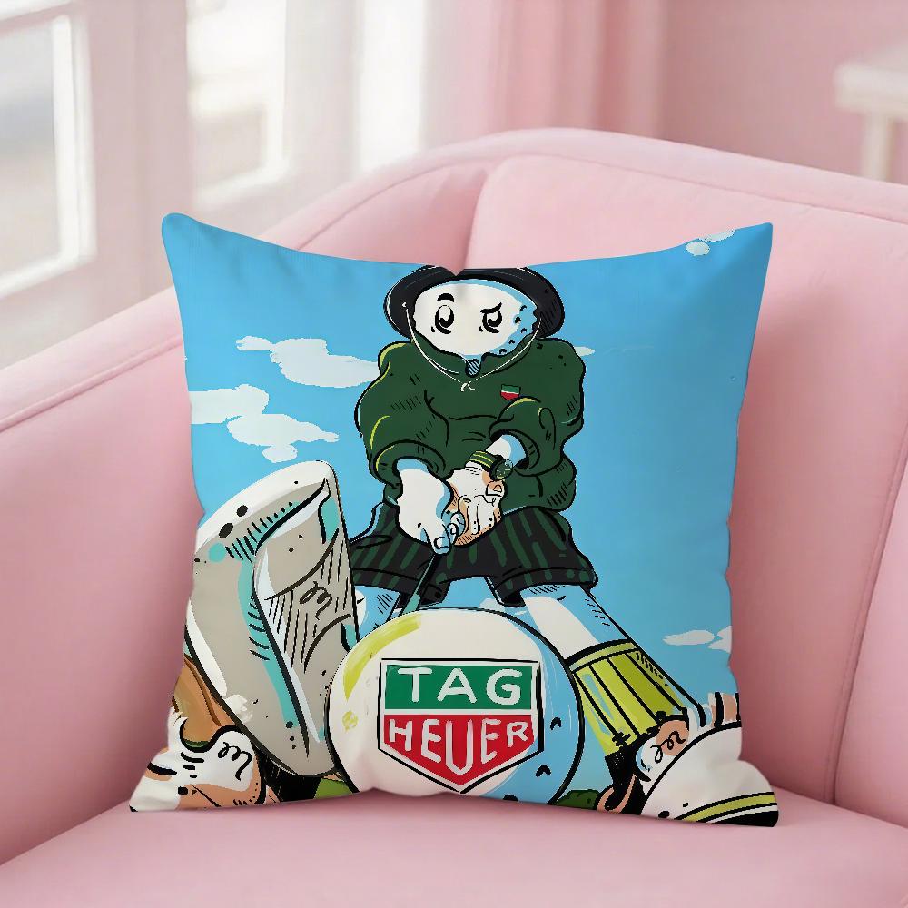 M-Malbones G-Golfs Pillow Case Square Double-Sided Printing Sofa Cushion Cover Bedroom Bedside Pillowcover