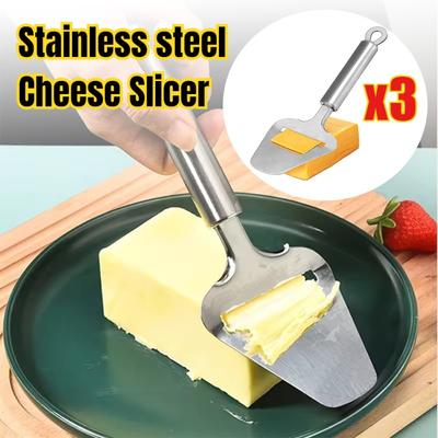 Handheld Cheese Slicer Stainless Steel Dishwasher Safe Non-Stick Cheese Cutter Dispenser Cheese Slicer Cutter Kitchen Supplies