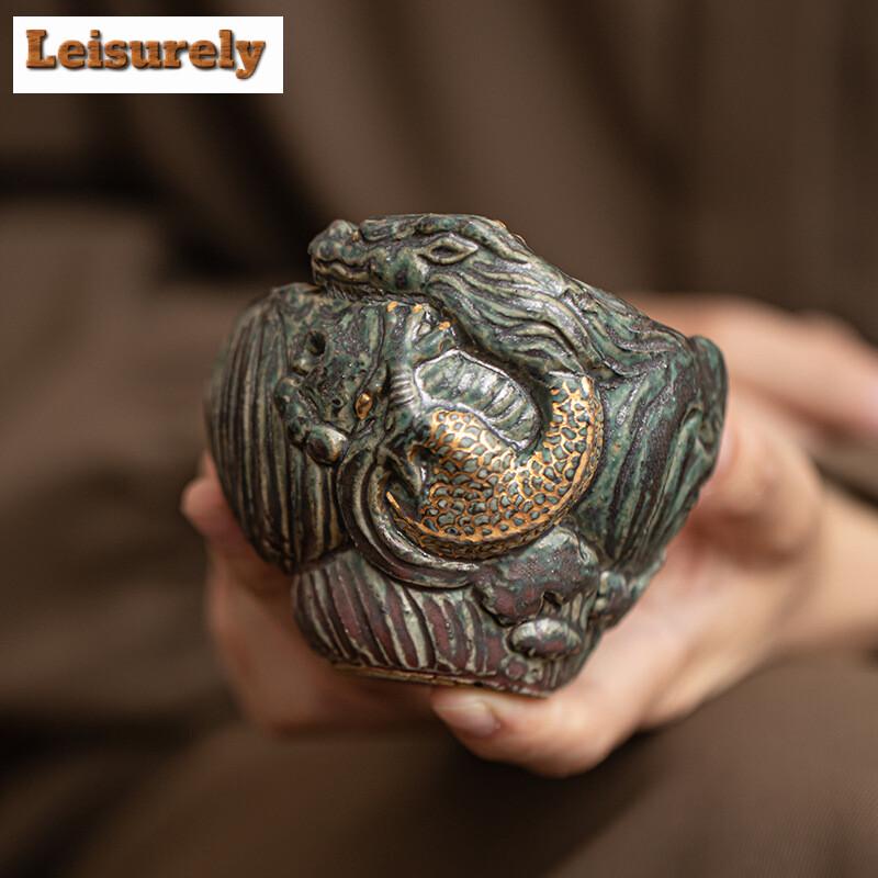100ml Berühmte Künstler Handgemachte Wolken Drache Teetasse Kreative Dunhuang Meister Tasse Verkostung Persönliche Tasse Chazhan Schale Sammlung Geschenk
