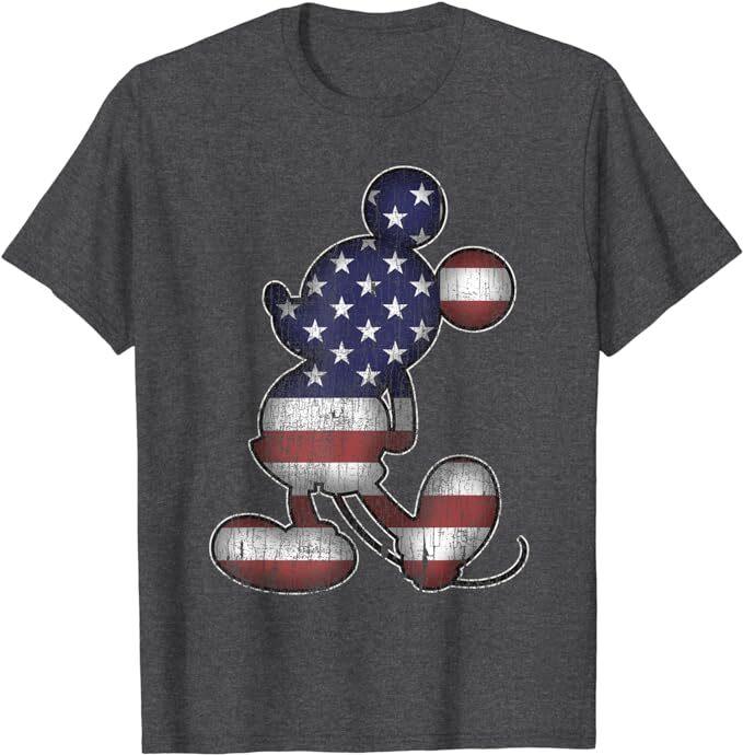 26 Disney Americana 4th of July Mickey Mouse T-Shirt New Unisex T-Shirt XXXL