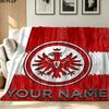 1PC Eintracht Frankfurt Custom Name Patterned Flannel Blanket Suitable For All Seasons for Home Decor Warmth and Comfort Gifts Holiday Present