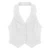 Women's Vests Halter Neck V-Neck Office Ladies Crop Tops Formal Elegant OL Waistcoat Suits Vest