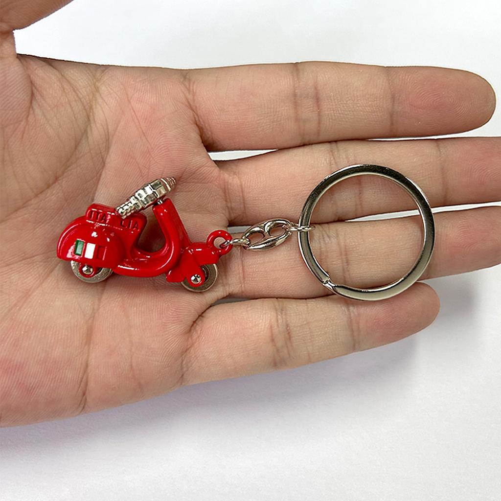 HAILIWEI Vespa Accessories for Vespa Scooter Fun Italian Vespa Keychain for Vespa Scooter Key, Red