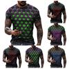Men's T-Shirt 3D Printed Neck 3D Print Plus Size Casual Casual Short Sleeve Retro Street Fashion Overs