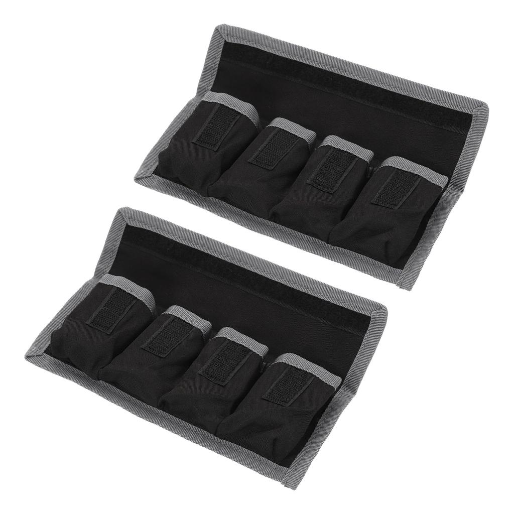 PATIKIL Camera Pouch Nylon DSLR Case Holder Storage Bag for AAA and Case, 4-Pocket LP-E6, LP-E8, N, P-FW50, EN-EL14, EN-EL15 (Gray)