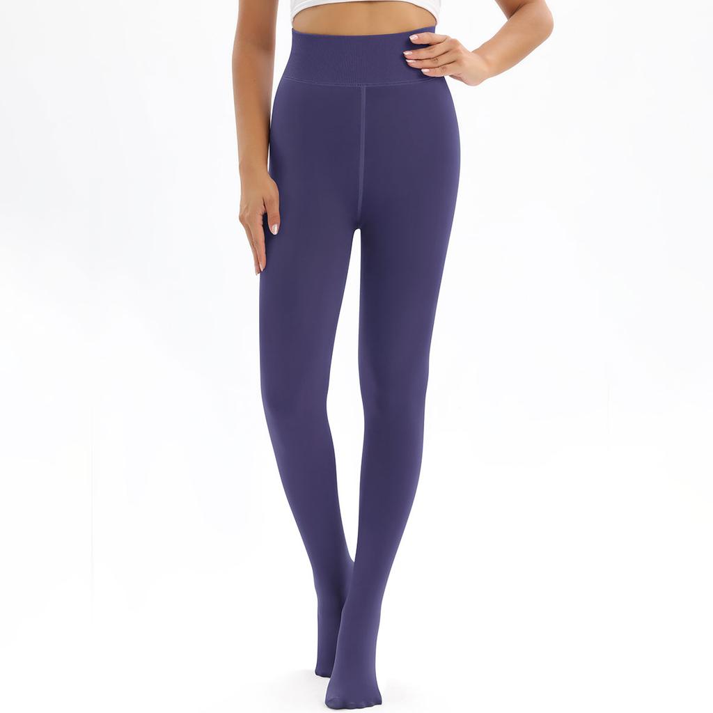 Nessaj Winter Women Leggings High Elasticity Plus Size Tights Plus Velvet Leggings With Socks 320g