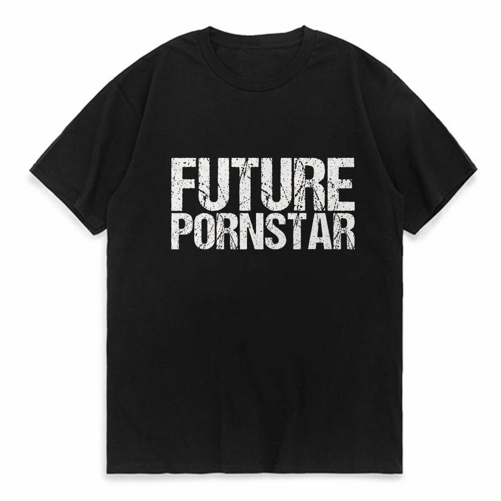 Future Pornstar T-Shirts für Herren lässiges Sport-T-Shirt mit Rundhalsausschnitt und kurzen Ärmeln Oberteil Baumwolle Herren T-Shirts