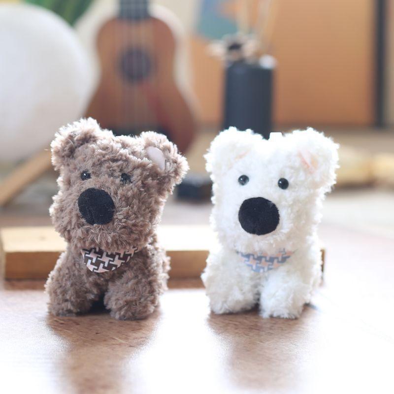 West Miniature Highland Dog Plush Keychain Bag Pendant Pp Cotton Toys Plush