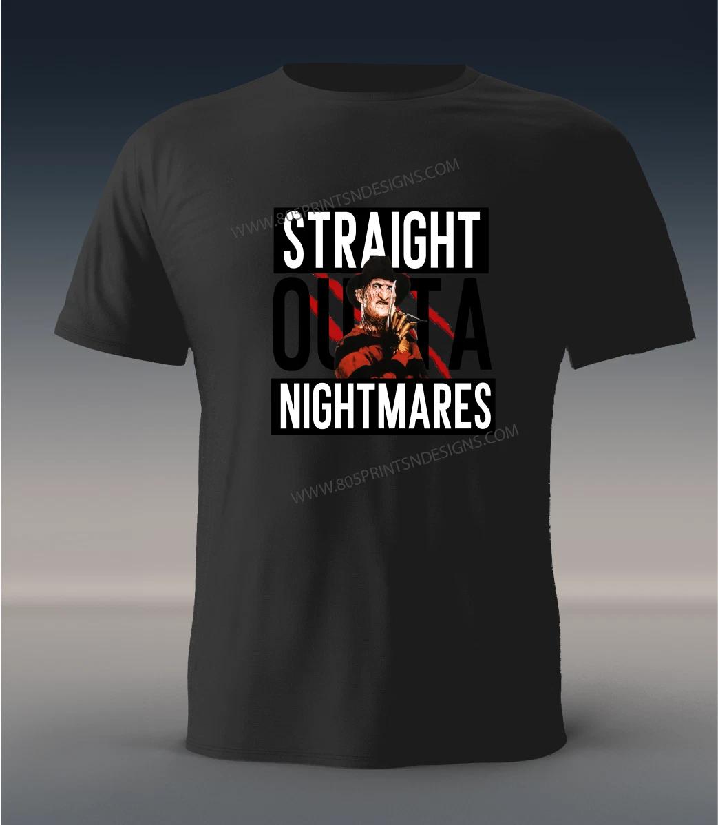 Straight Outta Nightmares Freddy K. Halloween T-shirt L