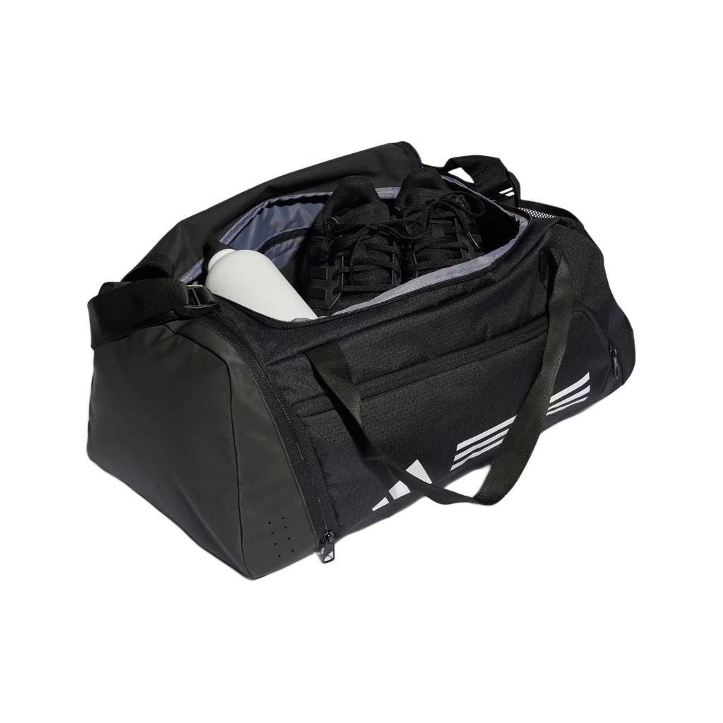 New Adidas Essential Recycled Material Polyester Handheld Gym Bag Medium Size Unisex Black & White IP9862