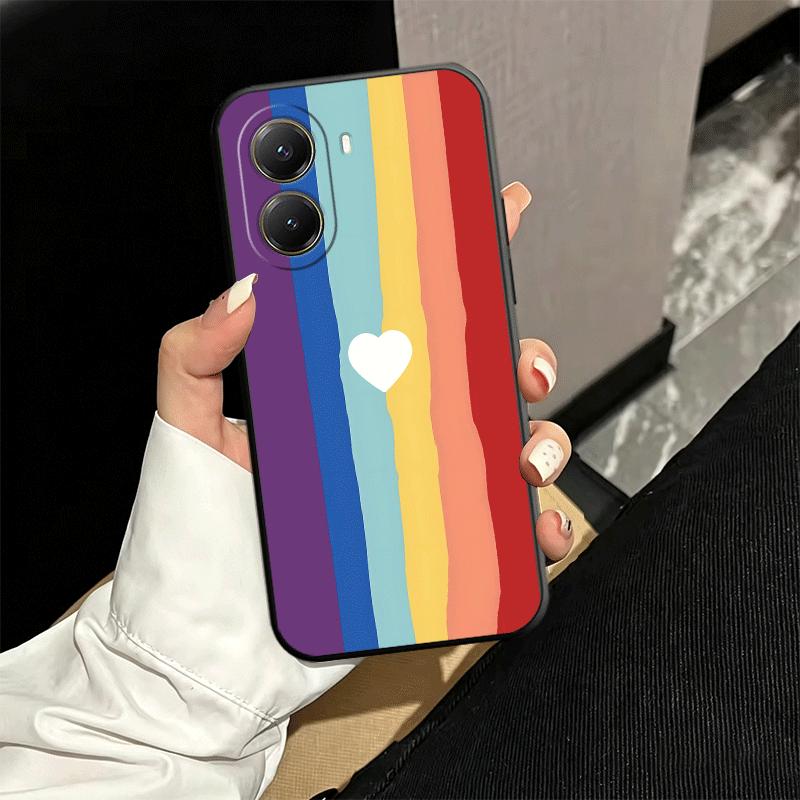 Rainbow Gradient Love Desgin Soft Phone Case for Xiaomi Poco X5 X6 X7 X8 Pro Max X3 F7 F8 Ultra M8 M7 M6 M5 Redmi 15 15C 14C 13C