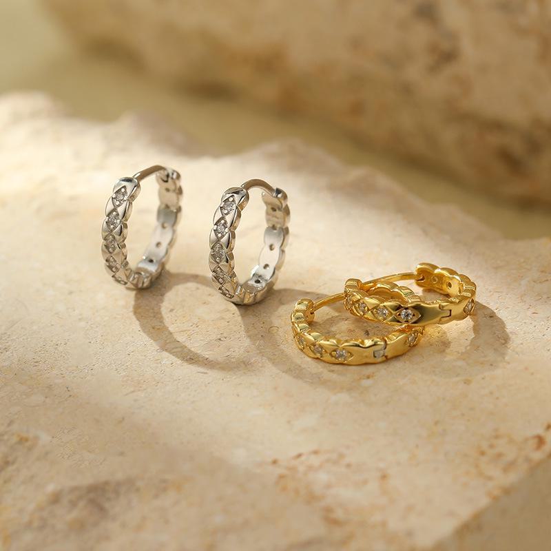 Banyan Tree  Diamond Pattern Earrings - Luxurious Trendy Women's Jewelry