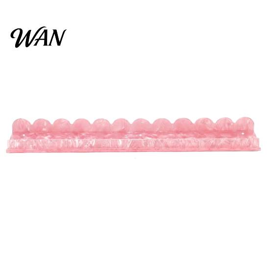 Mahjong Tile Rack with Detachable Magnetic Pusher, Scalloped Acrylic Mah Jongg Holder & Pusher Set, American Accessories Display