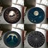3D Gotische Fledermaus Runder Teppich Dunkler Rabe Spinnennetz Teppich Mysteriöser Dunkelfarbiger Teppich Halloween Feiertagsdekorationen Geschenkidee