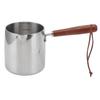 Kitchen Tool 450ML Butter Warmer Stainless Steel With Spout Milk Pot Durable 3.3 x 3.3 x 3.7in Coffee Pot Melting Chocolate