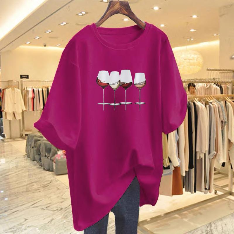 Women's Loose Fit Pure Cotton T-shirt for Spring and Summer