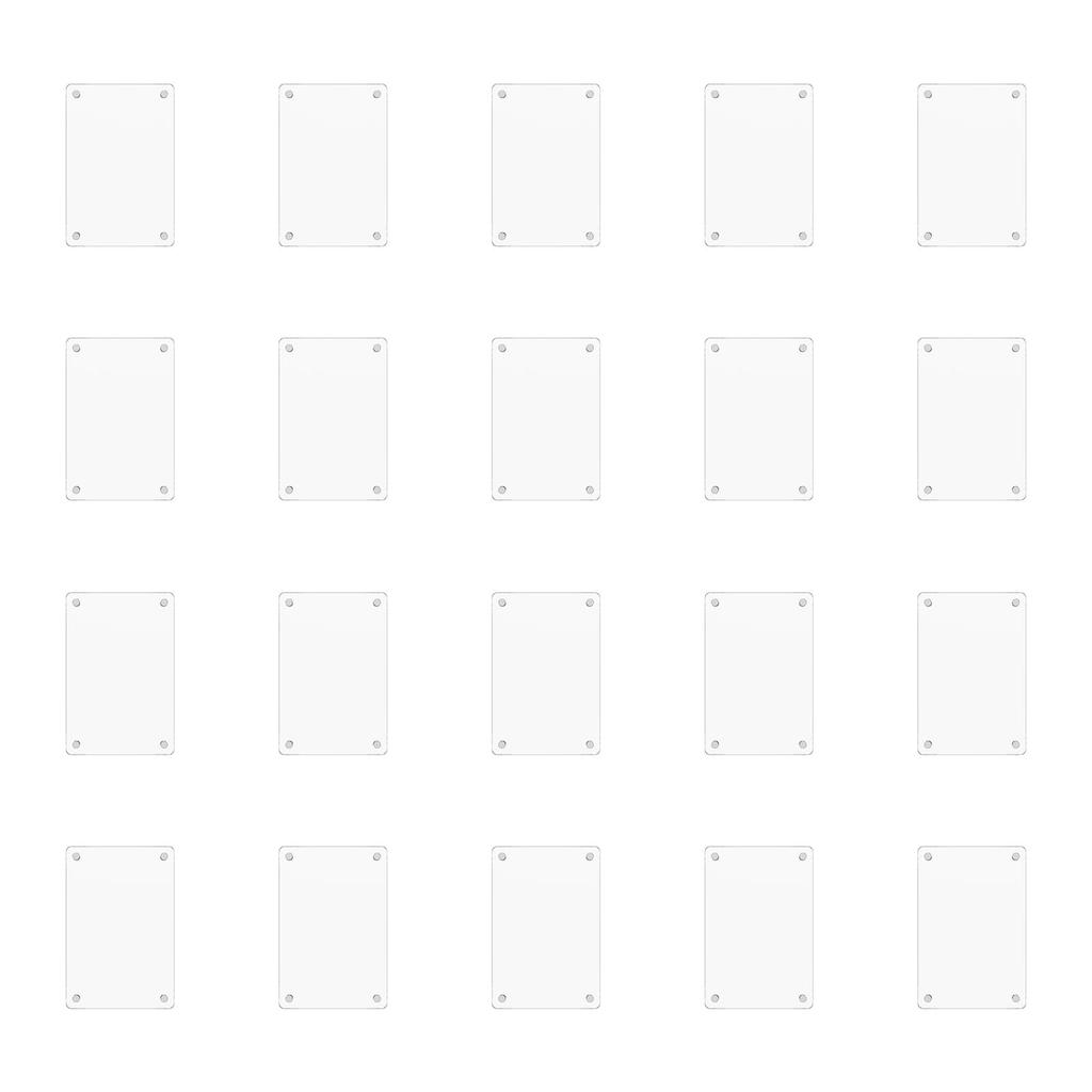 10/20/30Pcs Blank Photo Frame Acrylic Refrigerator Magnetic Frame Mini Magnetic Refrigerator Photo Picture Frames Display Frame