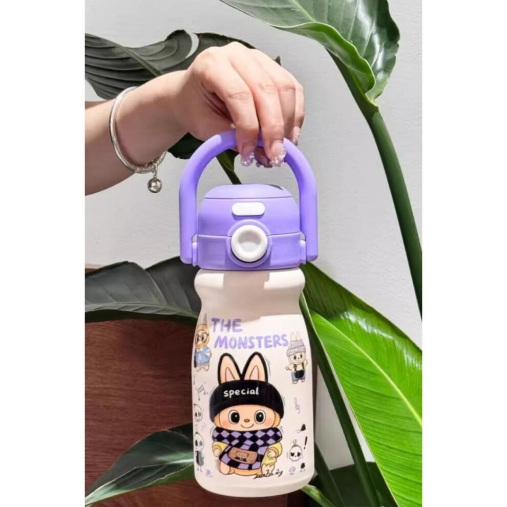 Gourde enfant en acier inoxydable avec joli motif de dessin animé - Thermos isotherme 316, étanche, idéale pour l'école - YXY
