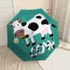 1PC cow flowerUmbrella-8-Rib Reinforced, Automatic Open, Lightweight & Durable, Cute Fashion Accessory for Outdoor-P187