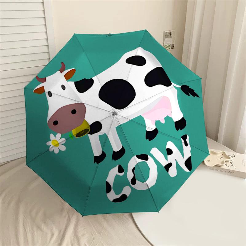 

1PC cow flowerUmbrella-8-Rib Reinforced, Automatic Open, Lightweight & Durable, Cute Fashion Accessory for Outdoor-P187