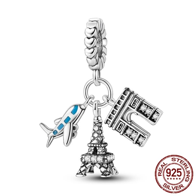 Copper Earth Airplane Globe Travel Dangle Pendants Charms Beautiful Bead Fits Genuine Bracelets Necklaces Jewellery Women