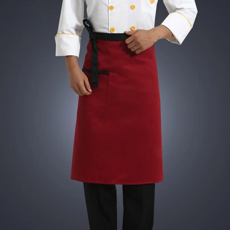 

Chef Apron Half-length Hotel Restaurant Kitchen Chef Striped Apron Hotel Restaurant Tea House Chef Apron for Men and Women червоний