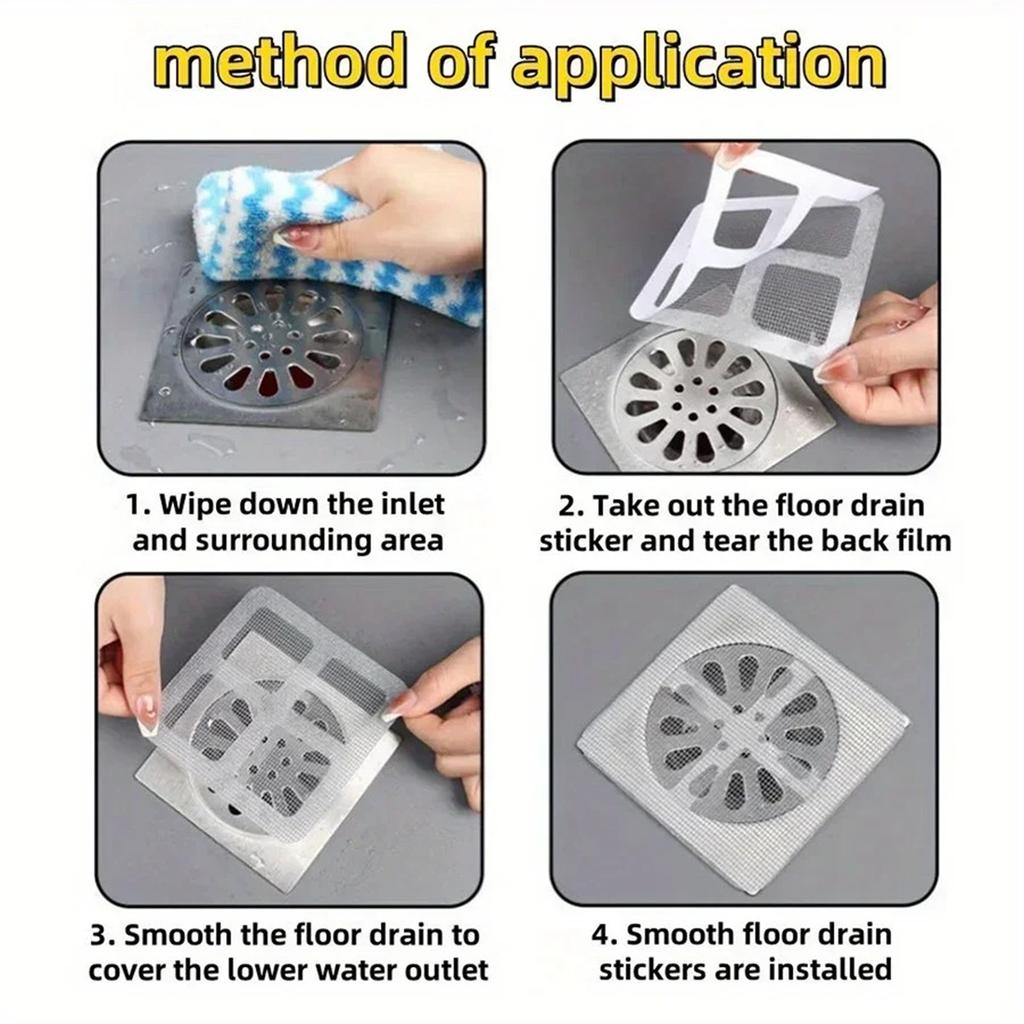 5/200pcs Drain Strainer Cover Hair Stopper, Disposable Shower Drain Hair Catcher, Disposable Hair Catchers For Shower, Floor Si
