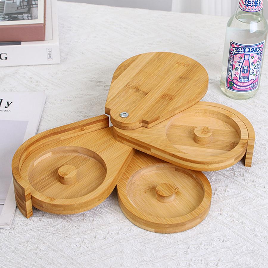 

Бамбуковый 3-х уровневый держатель соли «Маргарита», складной переносной держатель соли и сахара, контейнер для специй, барменские инструменты, барные принадлежности