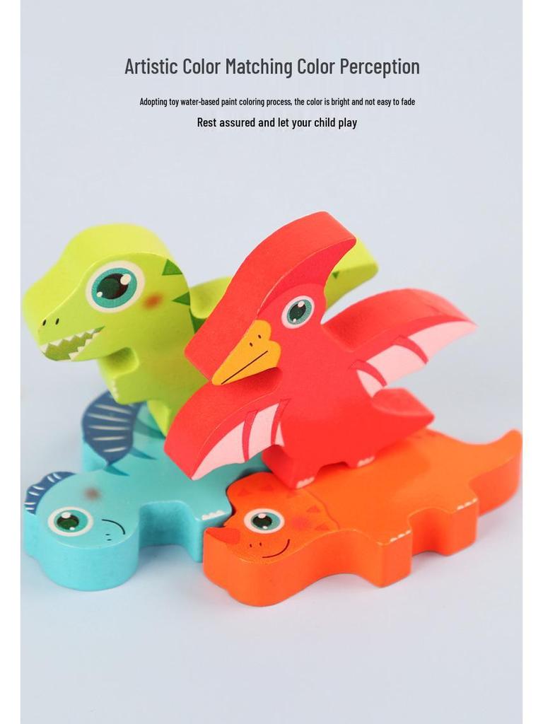 3D Dinosaur Egg Wooden Jigsaw Puzzle - Educational Baby Toys