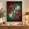 Morocco Football Diamond Painting Kit 5D Full Drill DIY Diamond Mosaic Wall Art Home Decor