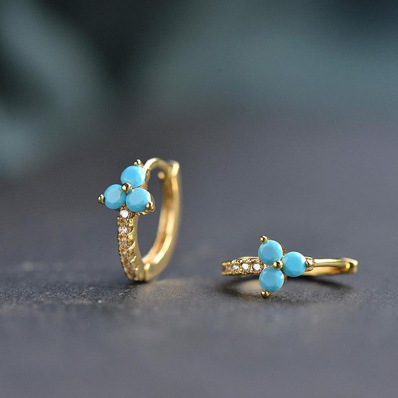 Geometric Ear Buckle, Light Luxury Slightly Inlaid Unique Design Earrings Bohemian Women'S Earrings