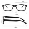 Fashion High Definition Anti-Blue Light Reading Glasses Women Men Square PC Frame Presbyopia Eyeglasses