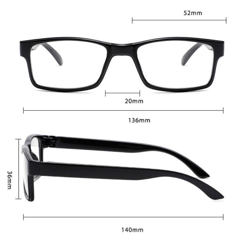 Fashion High Definition Anti-Blue Light Reading Glasses Women Men Square PC Frame Presbyopia Eyeglasses
