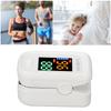 Oximeter LED Screen Fingertip Clip Type Blood Oxygen Saturation Monitor with Lanyard White