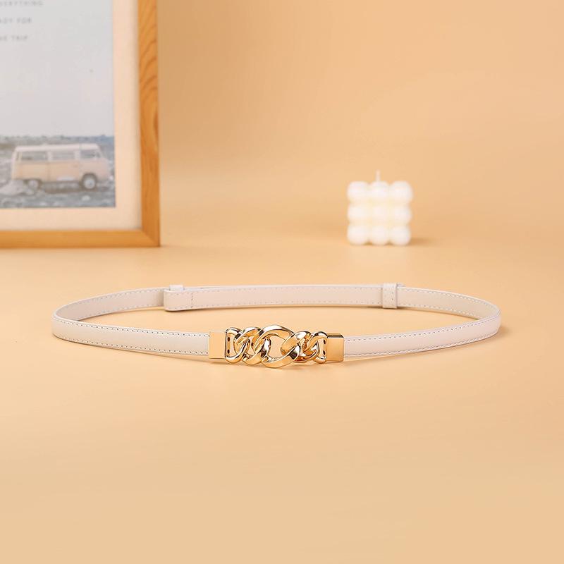 Thin Women s Genuine Leather Narrow Belt - Versatile Decorative Waistband for Dresses, Skirts, and Jeans.