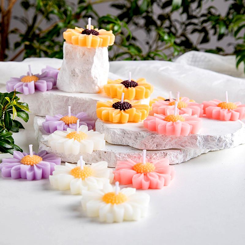 1PC Floating Candles Wedding 3D Daisy Flower Romantic Flower Shape Candlelights Suitable For Spring And Summer 4 Styles