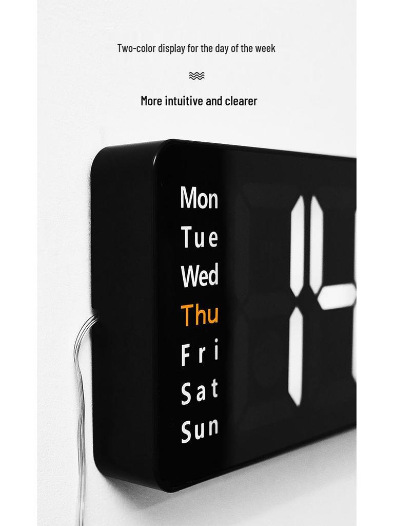 Nordic Large Screen LED Wall Clock for Living Room - Model 6626