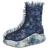 Collina Strada X Ugg Synthetic Leather Lightweight Zipper Ankle Boots Women Ankle Boots Dark-Blue-Floral 1170430-DFL