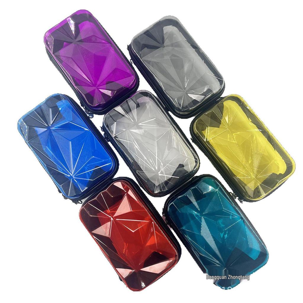 2025 Transparent 7-Inch Hard Shell Crossbody Makeup Bag, Waterproof & Versatile for Ladies